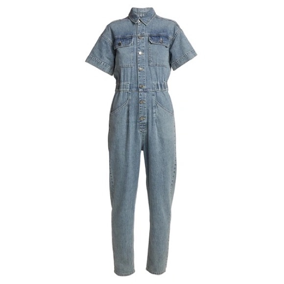 Anthropologie Pants - 🛍️ sold 🛍️ ANTHROPOLOGIE en saison denim jumpsuit short sleeve medium wash NEW